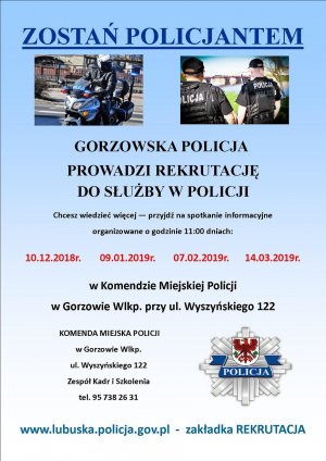 plakat dobór do policji