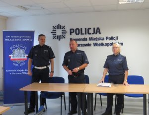 Skład Komisji Konkursowej I etapu Konkursu dla Policjantów - Oskarżycieli Publicznych przeprowadzonego w Komendzie Miejskiej Policji w Gorzowie Wlkp. w dniu 16 września 2019 roku.