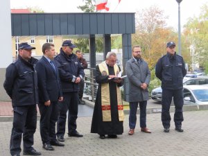 Zaproszeni goście - Prezydent Miasta Gorzowa Wlkp.,Starosta Powiatu Gorzowskiego oraz kapelan policji lubuskiej ks. Jerzy Pisaecki