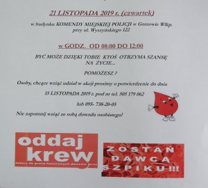 plakat zbiorka krwi